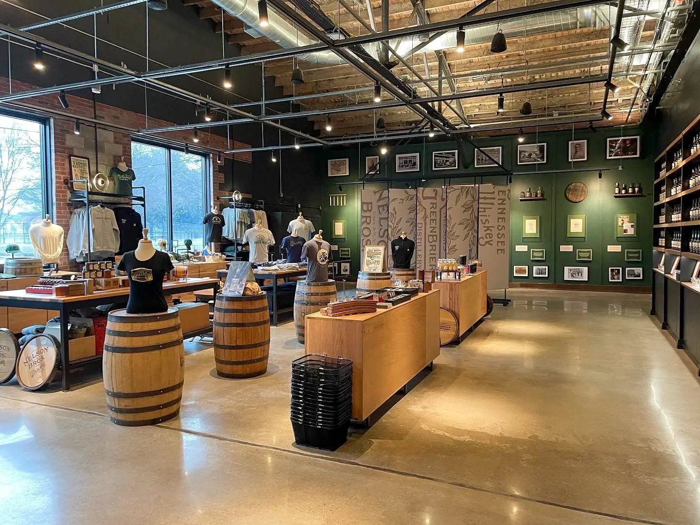 A Store With Wooden Barrels and Winery Decor